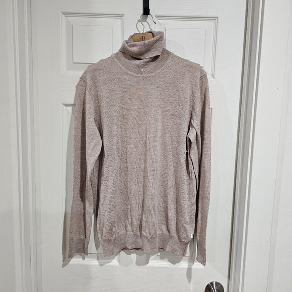 Richard 6630 Merino Wool Turtleneck Sweater In Nature Melange - Picture 2 of 6